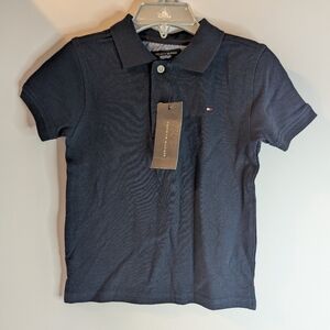 NWT Tommy Hilfiger Short Sleeve Polo Shirt Boys 2T Navy Blue